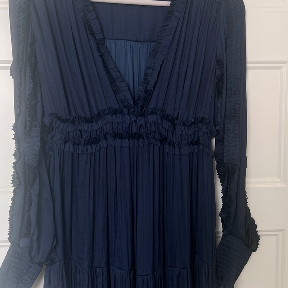 O.P.T Elegant Navy Blue Women's Dress - Picture 2 of 7